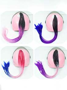 Helmet Suction Cup Dreadlock Decoration For Motorcycles, Motorbikes, Delivery Scooters, Cool Braids Helmet Accessories - Multicolor - View 3