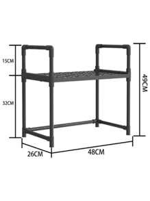 Organizador Cocina Repisas 2 Niveles Horno Microondas Color Negro - Multicolor - Ver 6