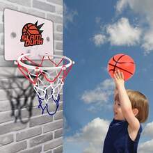 Mini Aro de Baloncesto para Ejercicio en Casa para Niños y Adultos, Aro de Baloncesto Pequeño para Interior, Marco de Pared, Soporte, Canasta Elevadora, Tablero Colgante - 1 juego - Ver 5