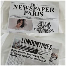 Ins Style English Newspaper,Photography Props,Photo Props,Decorative Ornaments,Fashion Clothing Home Decor,Food Photography Background Props, Flower Wrapping Paper Atmosphere Decoration,