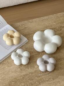 1pc Modern Minimalist Colorful Ceramic Candle Holder, Decorative Piece For Living Room, Dining Table, Home, Christmas, Wedding, Creative Candle Holder