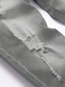 Jeans Skinny Casual Masculino Fashionable Desgastado e Lavado