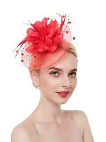 Fascinators Hat Kentucky Derby Tea Party Headwear For Women Girls Flower Mesh Ribbons Headband