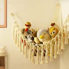 Organizador de animales lindos, soporte de peluche para decoración del hogar en dormitorio y sala de estar, red de esquina, muñeco de peluche en forma de triángulo para almacenamiento, hamaca, hamaca para almacenamiento de animales de peluche, hamaca grande para muñecas, red decorativa para habitación de animales de peluche