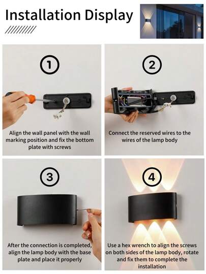 1pc Wide Voltage 85V 265V LED Verlichting Warm Wit Elliptical Double Sided Wand Lamp, Outdoor Washer Light, Background Aisle ative Garden Fence Pathway ation view 10