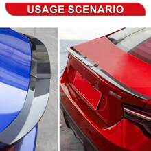 3Pcs Universal Adjustable Trunk Tail Rear Wing Spoiler For BMW For Tesla For Audi Toyota Car Accessories - Red - View 3