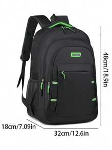 1pc Large Capacity Business Backpack, Fits Up To 17-Inch Laptop, Adjustable Shoulder Strap, Casual , Ideal For Commuting, Work And Travel, Suitable For School Season, Daily Commute And Vacation