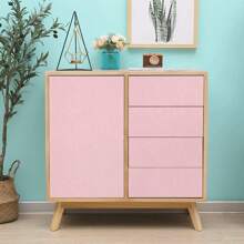 1 卷浅粉色台面接触纸闪光加厚剥离粘贴墙纸防水自粘可移除乙烯基薄膜墙纸厨房橱柜家具 DIY - 淺粉色 - 查看 9