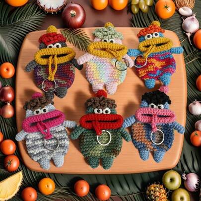 1 件厚唇怪物拉式钥匙收纳，手工编织钥匙包，趣味汽车钥匙套，管家钥匙链拉式钥匙链包，男女通用钥匙包手工编织厚唇钥匙链，新颖香肠嘴汽车钥匙套，香肠嘴汽车钥匙套手工编织趣味大嘴怪物钥匙吊坠，情人节礼物，浴室架子，衣架挂钩衣架，墙上图片，白色挂钩，黑色，粘性墙挂钩，钱包衣架墙，壁挂，相框挂钩