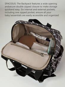 3 قطع/ مجموعة حقيبة ام مع بطانية ملابس الأطفال، حقيبة ظهر حمل كبيرة السعة، حقيبة حمل متعددة الوظائف للأم والطفل للسفر