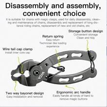1pc Bicycle Chain Extractor Tool, Pliers For 6-11 Speed Magic Quick-Release Link Remover Kit
