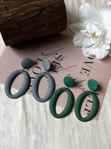 1 Pair Chic Geometric Ear Cuffs, European & American Fashion, Minimalist Design, Versatile For Spring, Summer, Autumn, Winter