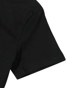 OMD Electricity Original Illustration Artwork Oversize Women T-Shirt (Kid Music Fan Retro Coldwave Darkwave Big Size For Ladies) - 黑色 - 查看 5