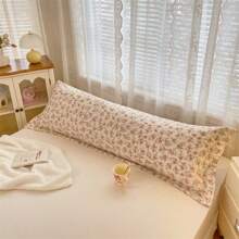 1pc New A-Class Knitted Fabric Digital Printed Pillowcase - Hearts, Flowers, Cartoons, Leaves, Dots, Forest Patterns, Ins Pastoral Style, Thick Brushed Double-Sided Pillowcase, Couples Long Pillowcase, Pillow Inner Cover, Skin-Friendly, Soft, Breathable, Suitable For All Seasons (Only Pillowcase, No Pillow Insert)