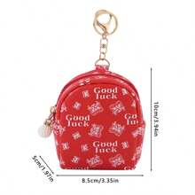 1pc Chinese Style Creative Purse Cute Mini Zipper Storage Bag For Keys Earphones Lip Balm Keychain Wallet Purse Wallet Mini Wallet Coin Wallet - Multicolor - View 3