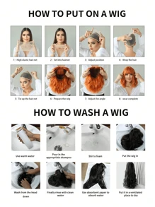 深绿色直发蕾丝额头假发，合成材料，13x4尺寸，长款，丝滑柔顺直发，耐热纤维，免胶额头蕾丝替换假发，预梳理，带婴儿发，自然发际线，24英寸高清透明蕾丝，女士礼物 - 綠色 - 查看 4