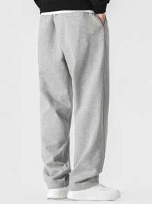 2 件套男士休闲直筒裤，宽松简约百搭运动裤，春秋季服装 - 彩色 - 查看 3