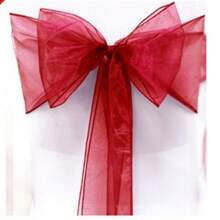 10pcs Voile Chair Back Decorative Ribbons, Organza Bowknot Chair Decorations, Suitable For Christmas, Halloween, Weddings, Parties, Outdoor Events, 18cm Wide, 275cm Long, DIY To Create Butterfly Shapes, Voile Sheer Fabric Chair Back Decorations For Festivals, Graduations, Party Backdrops, Gifts, Packaging