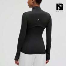Lululemon Define Jacket Nulu Women's Lightweight, Full Zip Running Track Jacket-For Yoga Gym Running-Sweat-Wicking-Yoga-All Seasons Sport-Spring/Summer-Autumn/Winter-Mother's Day Gifts-Father's Day Gift - 黑色 - 查看 3