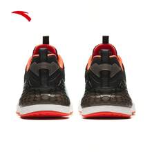 Anta Zapatos cómodos y livianos para correr para hombres, con suela blanda y amortiguación, ideales para saltar la cuerda y el transporte, para la temporada de invierno - Negro básico/Blanco papiro/Azul agua transparente -4 - Ver 4