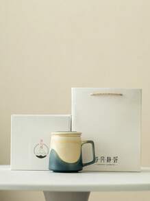 1 Set Of 300ml Chinese Style Ceramic Coffee Mugs/Tea Cups, Ceramic Cups Suitable For Home Or Office Use, Gift Box Packaging For Holidays, Gifts For Family And Friends