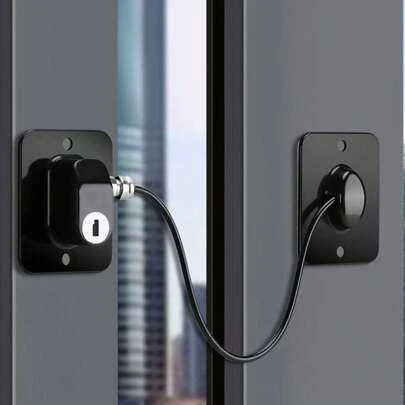 1 pieza Cerradura multifuncional blanca para puerta de gabinete, cajón, ventana, incluye 2 llaves y tornillos