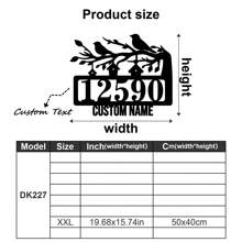 1 件定制生命树和鸟设计金属门牌 - 个性化地址标志、门牌号、户外地址标志、街道名称、姓氏、墙壁艺术 - 搬家礼物 - 装饰品、家居装饰、墙壁装饰、房间装饰、客厅装饰、卧室装饰、浴室装饰、厨房装饰、女朋友、爸爸、妈妈、家人、朋友、儿子、女儿、学校学生、餐厅、浴室、客厅、卧室、办公室、茶室、学校、家庭、家庭卧室翻新生日毕业、家庭翻新、温馨氛围、家居生活、定制标志和牌匾