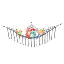 Organizador de animales lindos, soporte de peluche para decoración del hogar en dormitorio y sala de estar, red de esquina, muñeco de peluche en forma de triángulo para almacenamiento, hamaca, hamaca para almacenamiento de animales de peluche, hamaca grande para muñecas, red decorativa para habitación de animales de peluche