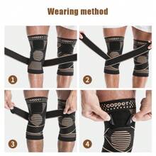 1 Manicotto per ginocchio in rame con fascia di compressione, supporto per ginocchio in maglia antiscivolo, adatto per corsa, escursionismo, esercizio per uomo e donna, accessori palestra, supporti per ginocchio, ginocchiere palestra