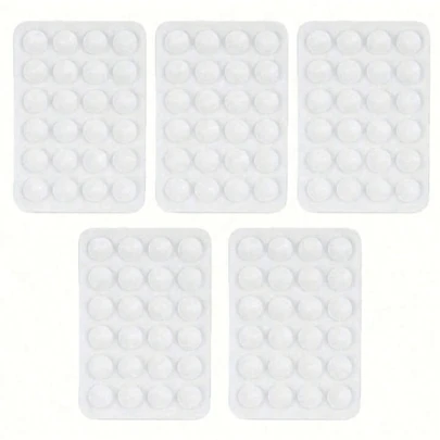 5pcs Silicone Phone Grip With 24 Mini Suction Cups, Suitable For Most Phones: Selfie & Video Grip, Shower & Wall Mount Holder, Gift For Friends, Valentine's Day, Ramadan