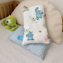 Disney 1pc Cartoon Design Pillow Cover With Pillow Insert, A. Knitted Cool-Feel Fabric, B. 3D Bubble Dot Design, Soft, Skin-Friendly, Comfortable, Suitable For Napping, Bedroom, Hotel, Sofa Decor, All Seasons