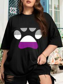 Asexual Pride Oversize Oversize Women T-Shirt For Women Ace Pride Asexual Colors - Black - View 1