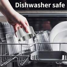 5pcs Cookie Cutter Set With Handles, Professional Baking Dough Tools, Stainless Steel Round Cookie Cutters, Rust-Proof, Easy To Clean, Dishwasher , Gift Box Packaging