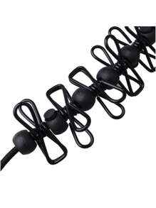 1 Pack Portable Clothesline With 12 Clothespins, Adjustable Elastic Travel Camping Clothesline, Windproof Travel Elastic Retractable Bungee Clothesline For Backyard, Resort Hotel, Balcony Clothes Drying