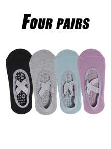 1 paire/3 paires/5 paires/6 paires, Chaussettes de yoga épaisses pour femmes, Chaussettes d'exercice intérieur anti-dérapantes pour saut