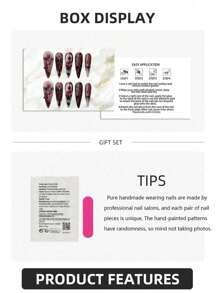 10pcs Y2K French Press On Nails Full Coverage Fake Nail Handmade Press On Nails With 3D Shiny Rhinestones And Bowknot Decor , Perfect For Weddings, Parties, Valentine's Day, Birthdays, Christmas Gifts,Supremely Fit Reusable Nail Art,1pc Jelly Gel/1pc Mini Rubbing Strips ,Detachable Press On Nails Set,