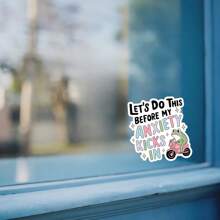 1PC Funny Anxiety Frog Sticker - Let's Do This Before My Anxiety Kicks In Cute Vinyl Decal For Laptop, Water Bottle, Notebook, Phone Case & More - Aesthetic Mental Health Meme Gift (3" Waterproof)