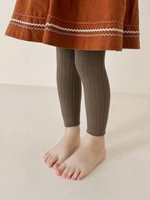 7 Pairs Of Thick Striped Cropped Tights For Baby Girls In All Seasons, Girls' Outerwear Leggings