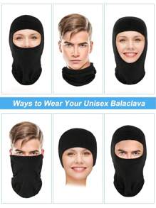 10 件装男士滑雪面罩全脸罩冬季面罩紫外线防晒拉法帽女士户外骑行 - A - 查看 3