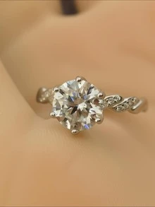 女士 925 纯银锆石承诺戒指 | 闪亮可调节精致珠宝礼物，适合情人节、周年纪念日、生日和婚礼 | 防过敏可堆叠爱情戒指，适合情侣、她、女朋友、妻子 | 浪漫约会之夜、海滩度假、新娘送礼会配件 | 精致镀玫瑰金设计，彰显日常优雅