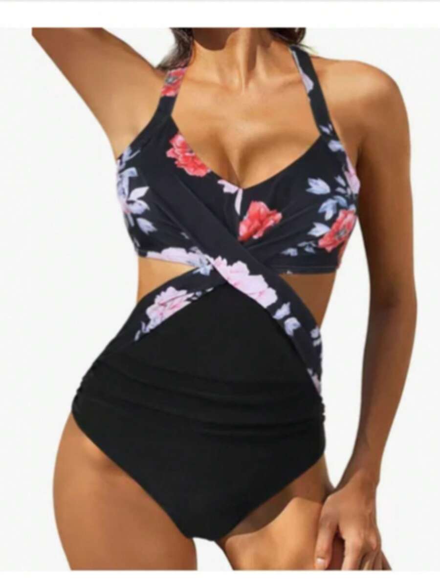 Bañador una pieza de tirantes - Negro - Ver 1