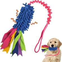 1pc Random Color Multicolor Pet Plush Elastic Rope Toy With Squeaky Sound, Chew Toy For Small, Medium And Large Dogs, Puppy Training Tug Of War Toy, Suitable For Exercise And Interactive Games - Multicolor - View 1