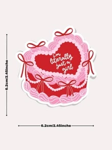 1张“我只是个女孩”防水贴纸，蛋糕礼物，趣味乙烯基贴纸，适用于水瓶、笔记本电脑等。 - 彩色 - 查看 2