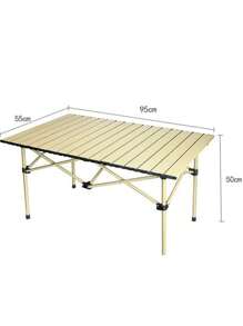 1 pieza Mesa portátil multifuncional para enrollar huevos al aire libre - Beis - Ver 8