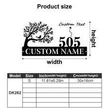 1 件定制生命树和鸟设计金属门牌 - 个性化地址标志、门牌号、户外地址标志、街道名称、姓氏、墙壁艺术 - 搬家礼物 - 装饰品、家居装饰、墙壁装饰、房间装饰、客厅装饰、卧室装饰、浴室装饰、厨房装饰、女朋友、爸爸、妈妈、家人、朋友、儿子、女儿、学校学生、餐厅、浴室、客厅、卧室、办公室、茶室、学校、家庭、家庭卧室翻新生日毕业、家庭翻新、温馨氛围、家居生活、定制标志和牌匾