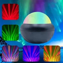 Lámpara proyector LED con efecto de ondas de agua, control remoto RGB, alimentado por USB, proyección de estrellas galaxia para dormitorio, sala de estar, cine en casa, camping, decoración de bodas, fiestas festivas, el mejor regalo para amigos