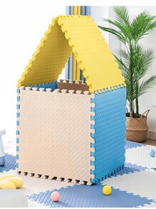 Family Living Floor Foam Mat, Ideal Gift, Colorful Seamless Splicing For Multiple Uses, Create And Build A Safe Game Area Interlocking Puzzle, Can Build A Variety Of Shapes, Indoor And Outdoor Puzzle Game Mat, And Floor, Waterproof And Stain-Resistant, Suitable For Home Floor Decoration, Gym Floor, Outdoor Activities, Holiday PARTY Gatherings, Wedding Activities