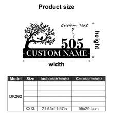 1 件定制生命树和鸟设计金属门牌 - 个性化地址标志、门牌号、户外地址标志、街道名称、姓氏、墙壁艺术 - 搬家礼物 - 装饰品、家居装饰、墙壁装饰、房间装饰、客厅装饰、卧室装饰、浴室装饰、厨房装饰、女朋友、爸爸、妈妈、家人、朋友、儿子、女儿、学校学生、餐厅、浴室、客厅、卧室、办公室、茶室、学校、家庭、家庭卧室翻新生日毕业、家庭翻新、温馨氛围、家居生活、定制标志和牌匾