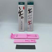 可调节笔记本电脑支架，ABS 材质，便携式折叠设计，具有 12 级高度调节，通用适合所有笔记本电脑，符合人体工程学的通风支撑