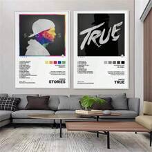1 szt. Pop Stories Music Album Cover Plakaty Klasyka Piosenkarz Avicii Zdjęcia Do Pokoju Bar Malarstwo Na Płótnie Wydrukuj Sztukę Dekoracja Ścienna Do Domu Prezenty Płótno Dekoracja Ścienna Płótno Plakat Mural Nadaje Się Do Sypialni, Sztuki Muralowej Biuro I Dekoracja Salonu